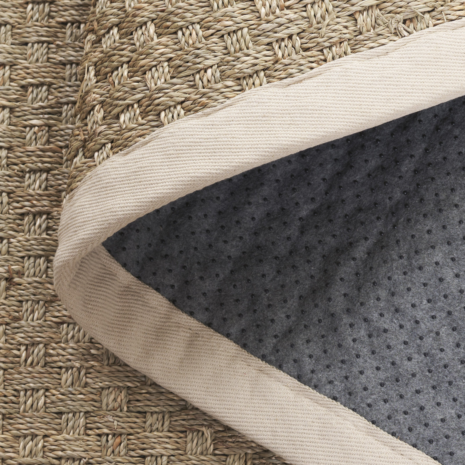 Dollard Natural Ivory Seagrass Rug, Rectangle 5' x 7'