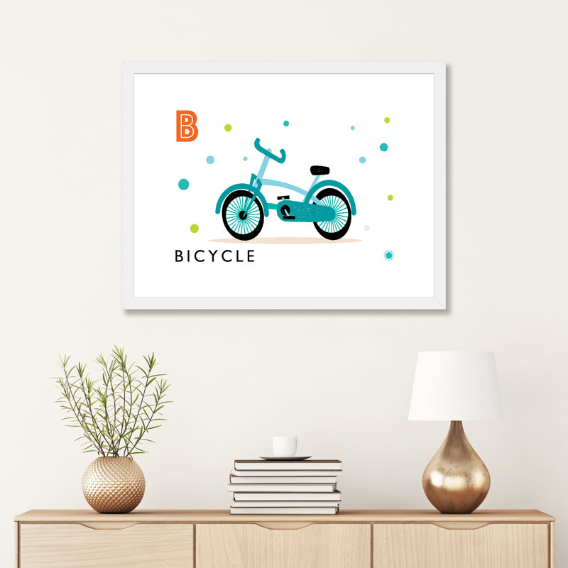 «B Is» pour vélo - impression, Blanc, H 24 po x l 32 po x P 1 po, Papier encadré blanc