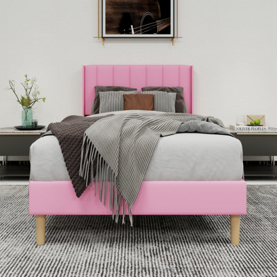 Upholstered Platform Bed With Headboard