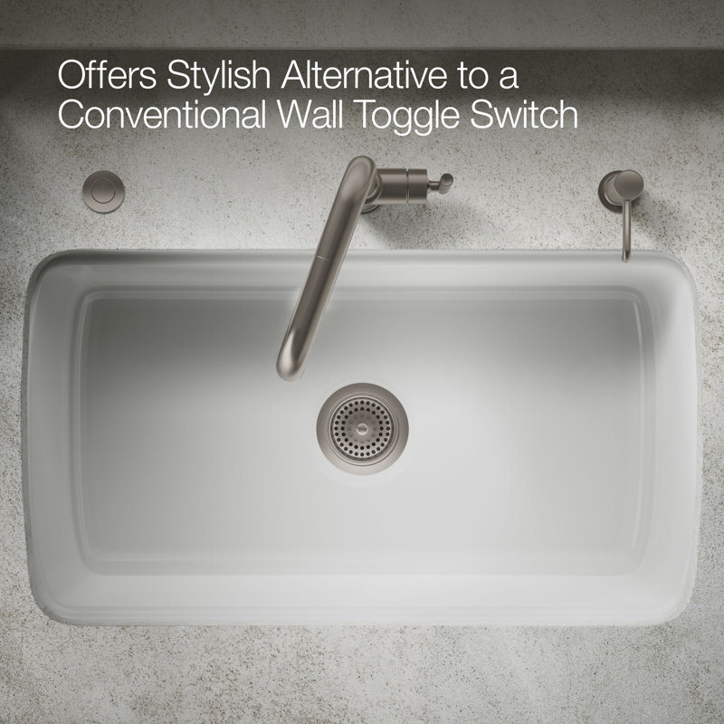 Garbage Disposal Air Switch Button, Vibrant Stainless