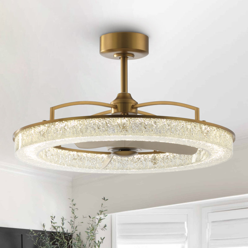 Ventilateur de plafond en cage 32,5 "avec lumières DEL à intensité variable et télécommande