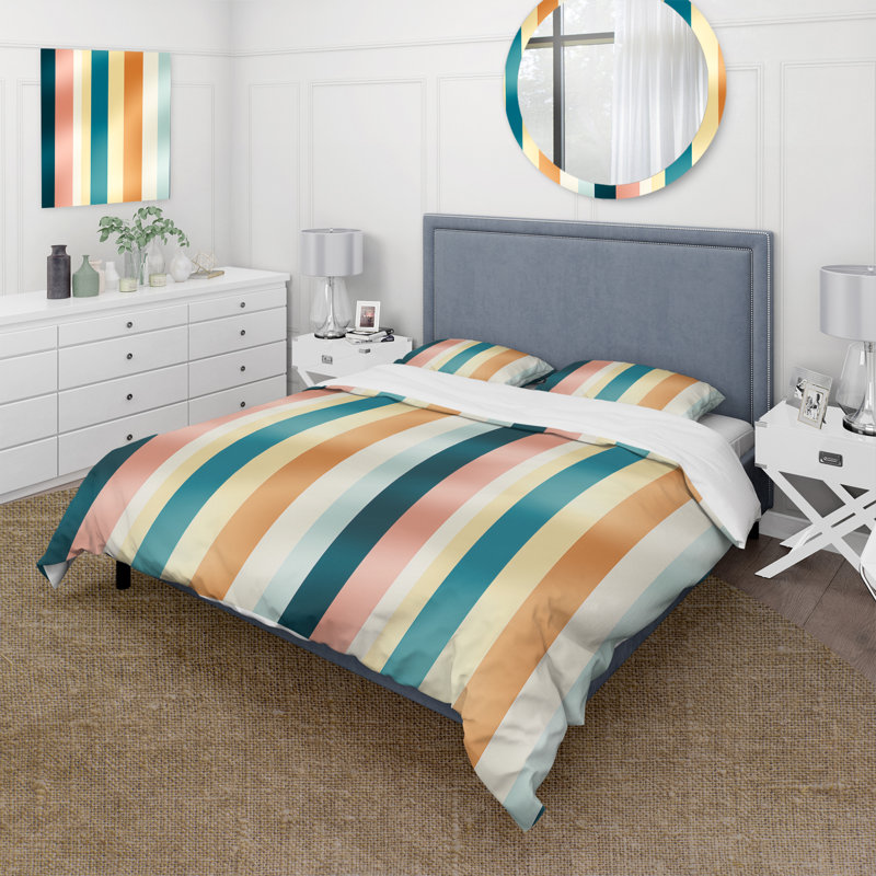 Ensemble de housse de couette Retro Revival, Housse de couette pour très grand lit et 2 très