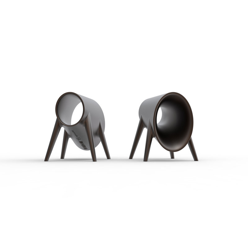 Bum Bum Plastic Decorative Stool, Bronze