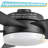 Weeden 44 in. 5 Blade Matte Black Ceiling Fan with Remote Control, Dimmable LED Light Kit, and Reversible Motor-1553658890-1553658891