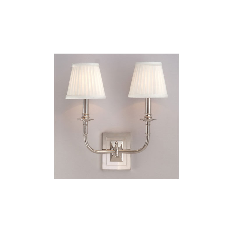 Lombard Steel LED Wallchiere, Aged Brass