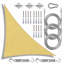 Voile d'ombrage triangulaire Amgo avec trousse de quincaillerie et corde 200 g / m², blocage UV 95%-111679614-111679610