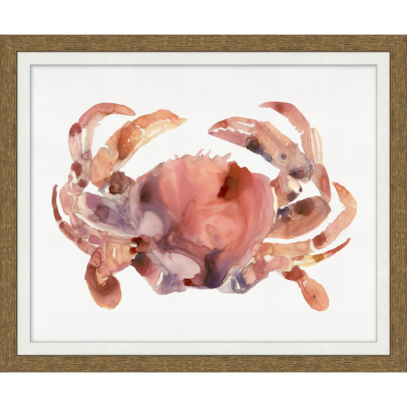Coral Crab Impression 1 - Peinture encadrée sur papier