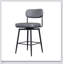 Ensemble de 2 tabourets de bar rotatifs à 360 ° avec coussins en cuir et supports en fer, confortables et élégants pour les cuisines et les restaurants