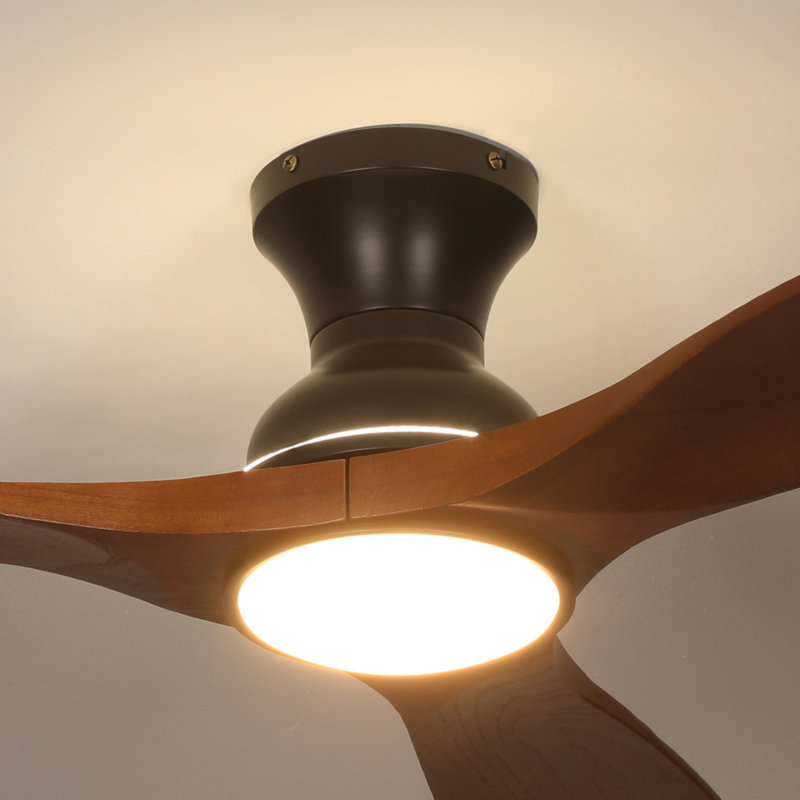 52'' Dimmable Ceiling Fan With Light Kit Included And Remote Control 3 Colors Reversible Dc Motor Timer Memory (set Of 2)