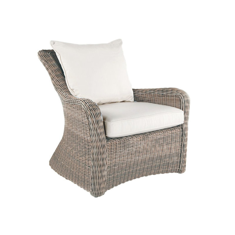 Sag Harbor Patio Chair with Sunbrella Cushions, Canvas 5453, Driftwood