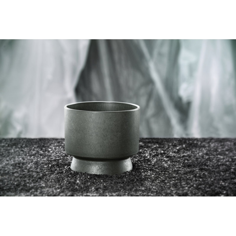 Pot à fleurs en plastique recyclé, Vert, H 6,5 po x l 7,5 po x P 7,5 po