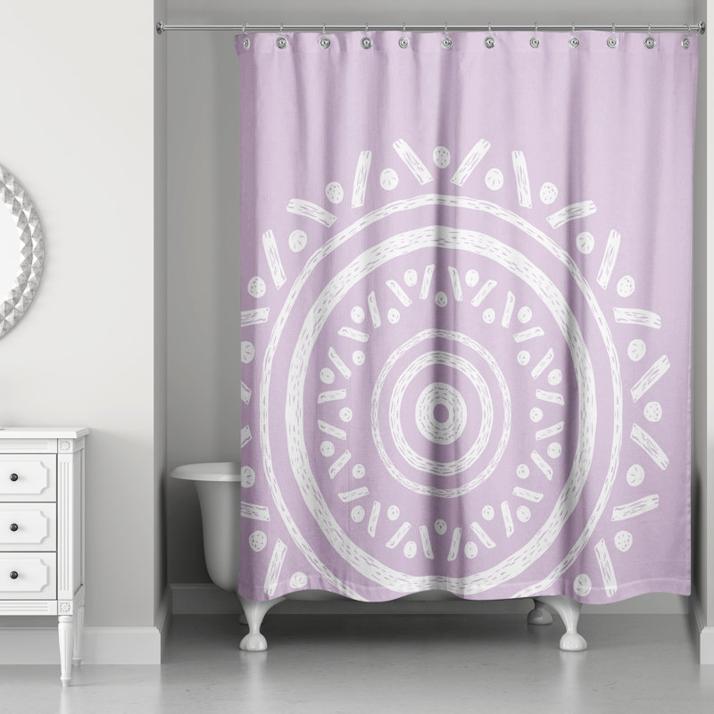 Auviana Medallion Shower Curtain, Purple