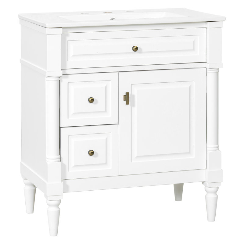 Meuble-lavabo 30 po avec lavabo, 30", Blanc