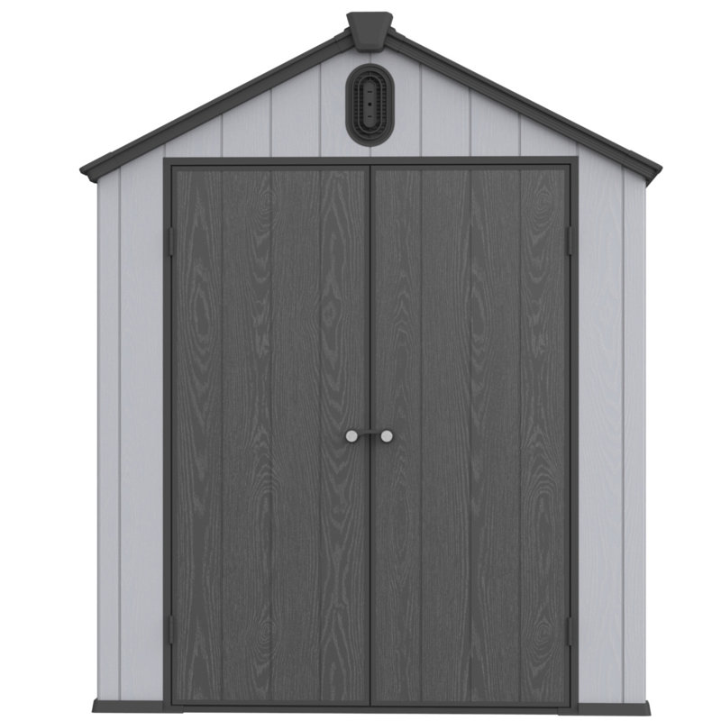 6*8Ft Resin Plastic Storage Shed For Backyard Garden Big Spire Tool Storage