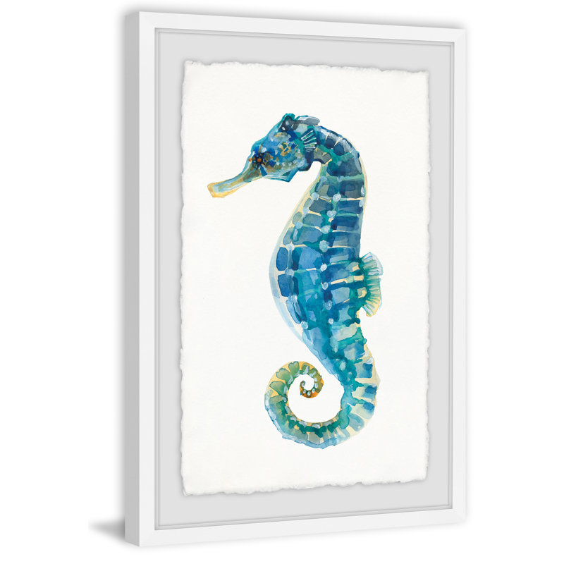 Aegean Sea Horse 1 Piece Single Picture Frame Painting, 30 cm H x 20 cm W x 4 cm D