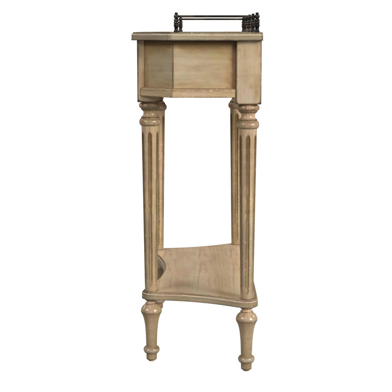 Charleston One Drawer Console Table, Antique Beige