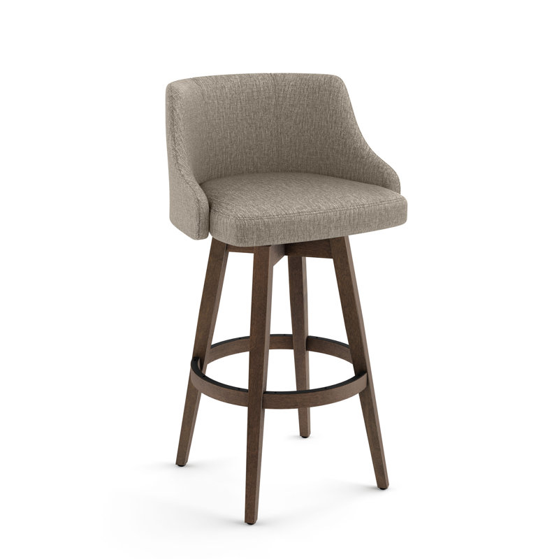 Tabouret de bar et de comptoir Laurene, Tabouret de comptoir (assise de 26 po de hauteur), Beige / Brun