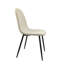 Ensemble de 4 chaises de salle à manger modernes, siège rembourré en tissu de lin