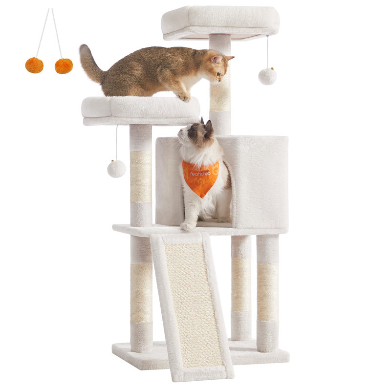 Cat Tree For Indoor Cats, White