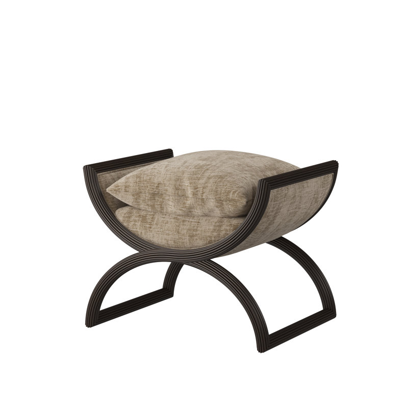 Fillmore Upholstered Accent Stool, Espresso, Churchill Driftwood (Performance fabric) 6137-92