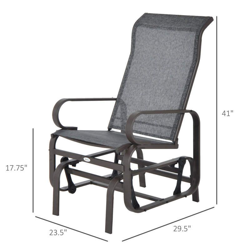 Fauteuil oscillant, chaise berçante, Gris clair