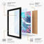 Turtle in Coral Garden Coastal 1 Piece Single Picture Frame Wall Art-136658837-136658838