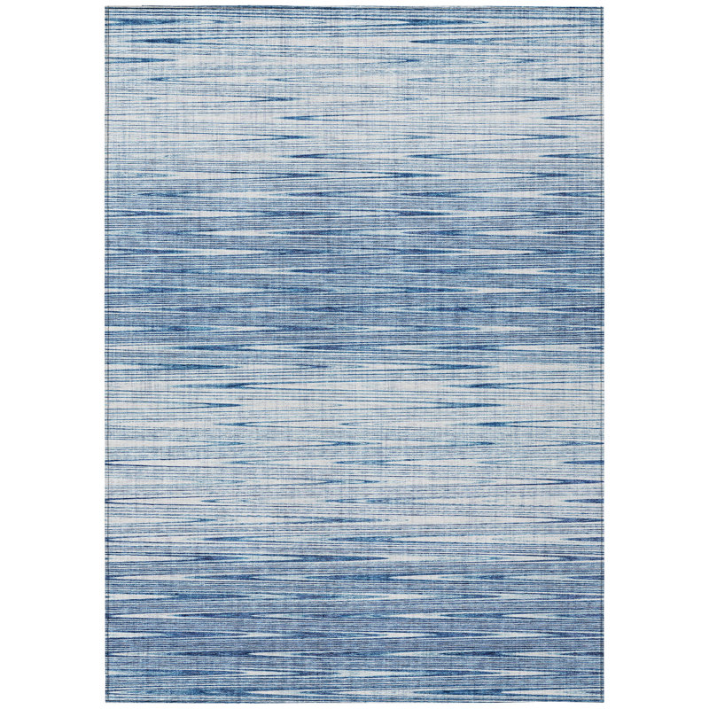 Leis Washable Ombre Indoor / Outdoor Rug, Rectangle 8' x 10'