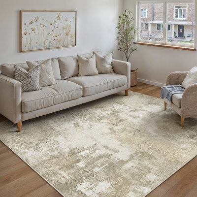 Tapis moderne lavable à la machine avec envers antidérapant Miro