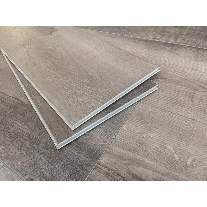 Planche de vinyle de luxe 7 po x 60 po x 8 mm Bellator, Revel Asphalte