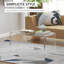 Table basse 32 pouces en cascade transparente en acrylique, conception rectangulaire de 15 mm d'épaisseur | Idée de cadeau-1782002457