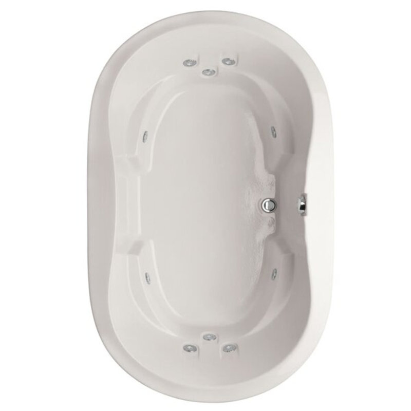 Savannah 66'' x 44'' Acrylic Bathtub, White, Matte Black