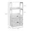 Armoire de salle de bain, armoire à linge, rangement pour salle de bain avec portes et tiroir