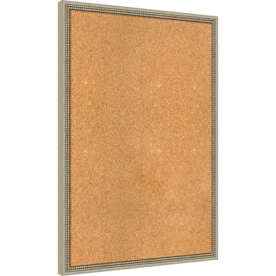 Natural Cork Board Castellan Silver Framed Bulletin Board Pinboard