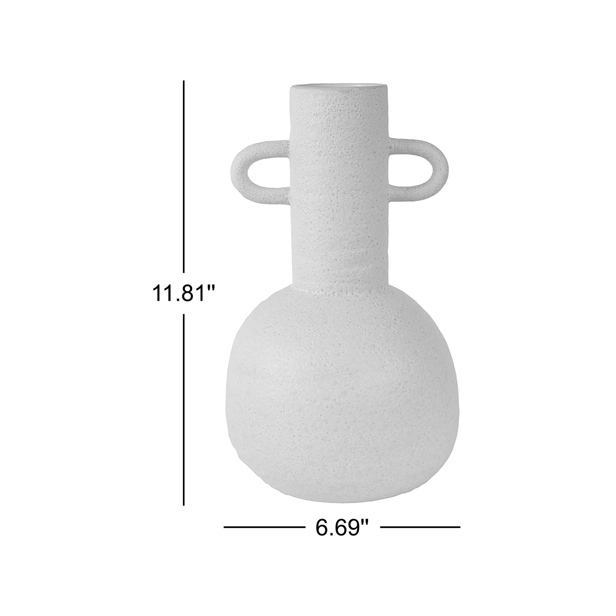 11.81'' Ceramic / Porcelain Table Vase, White