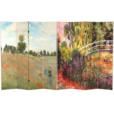 Claude Monet Impressionist Art Canvas Folding Screen