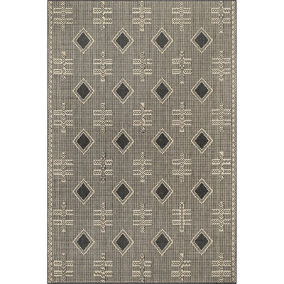 Tapis intérieur / extérieur gris anthracite Kaitlynmarie