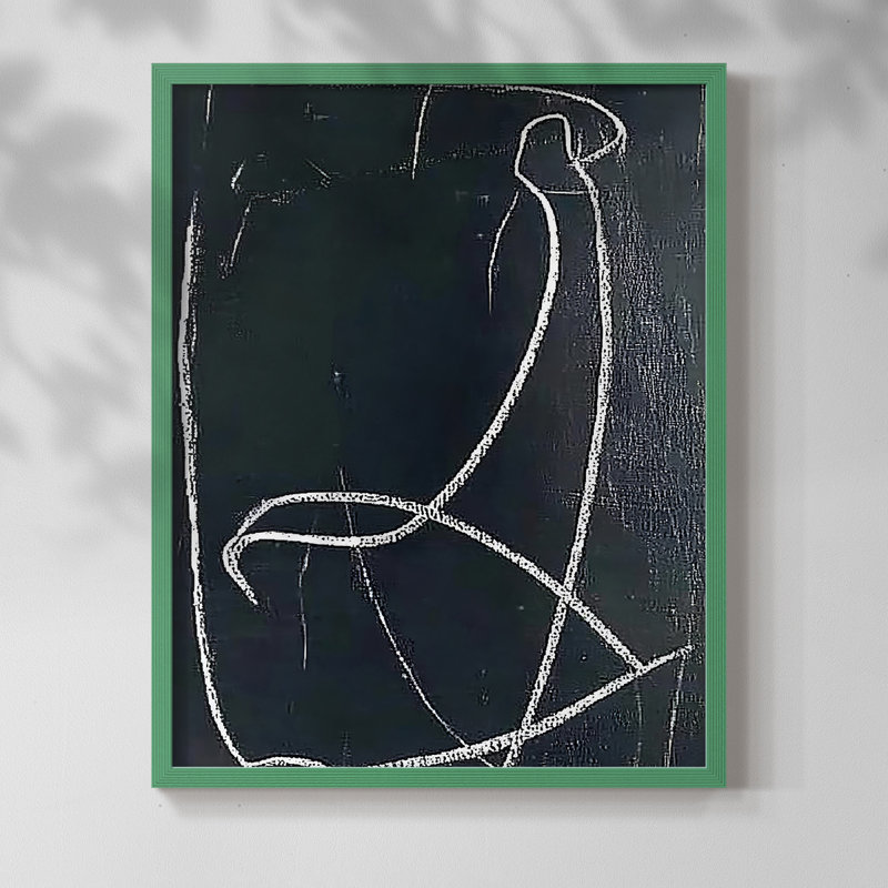Série ABSTRACT DCV - reproduction encadrée de qualité supérieure - prête à être accrochée - aucun clou requis, Vert