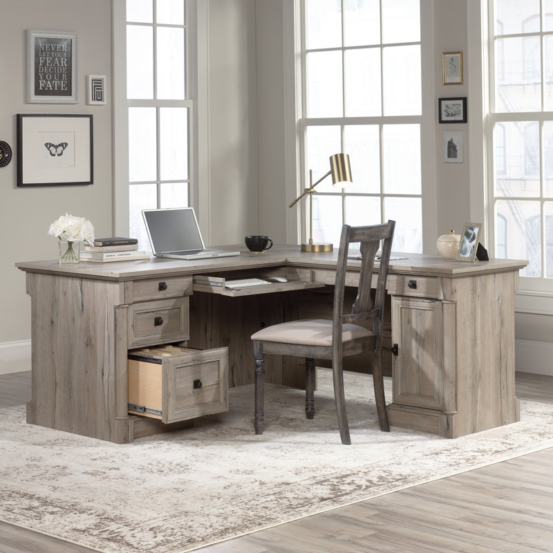 Bureau en L Walworth, Chêne fendu
