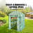 Walk-In Green House, Greenhouse With Shelves, High Strength PE Cover With Doors, Windows And Steel Frame, Set Up In Minutes, For Planting And Storage