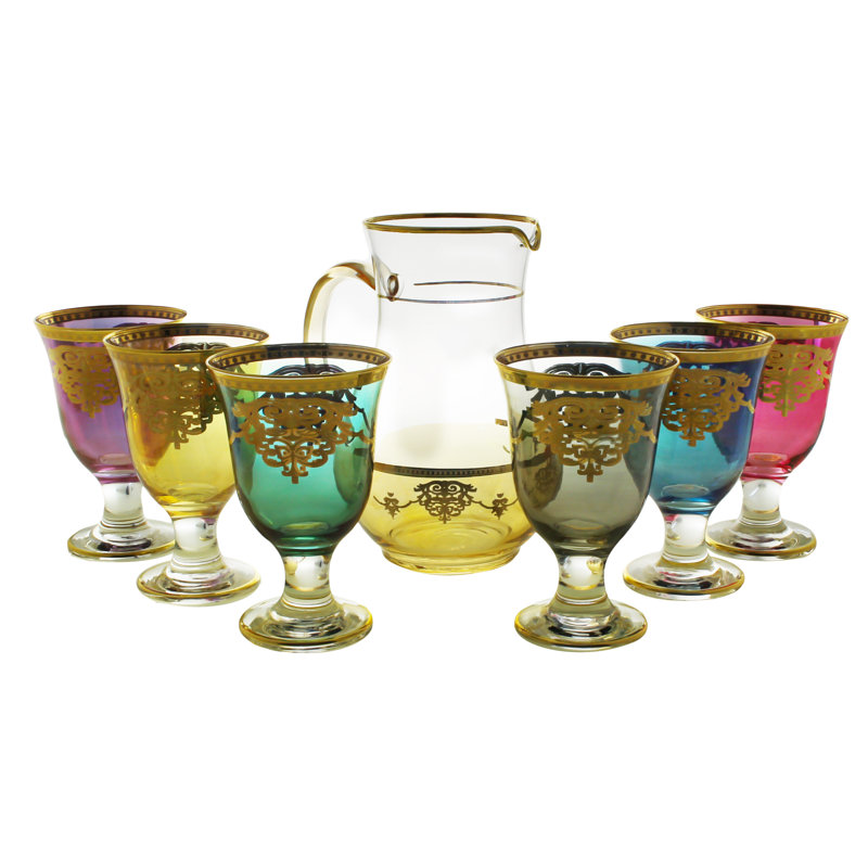 Shanae Glass 7 - Piece Beverage Serving Set