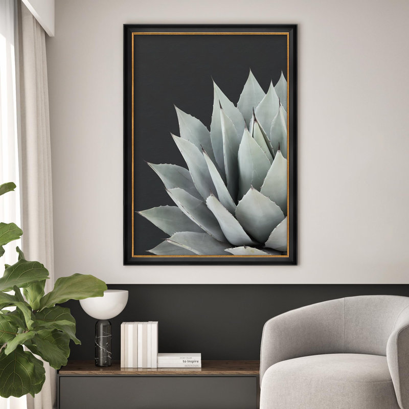 "Agave plante, gros plan, botanique, illustrations, impressionnisme, décoration murale", Non
