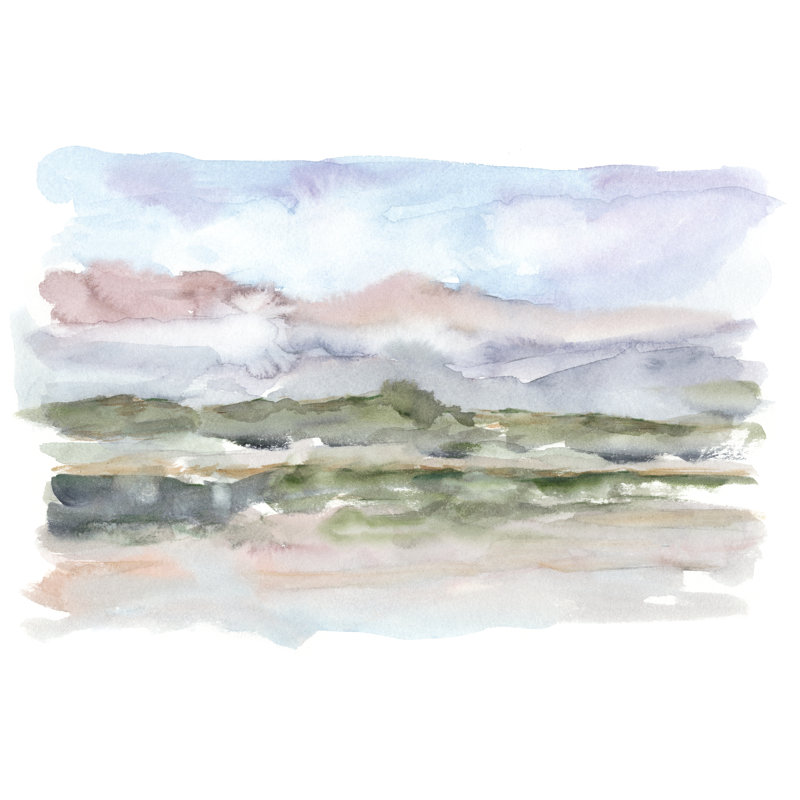 Mountain V 1 Piece Wrapped Canvas Painting, 20cm H x 30cm W