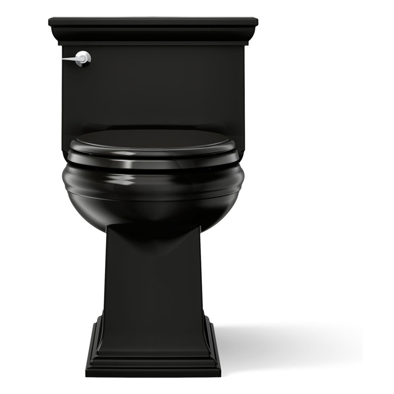 Memoirs Stately Comfort Height 1.28 gpf One-piece Compact Elongated Toilet, Black Black