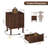 Seyla 18" Fluted 2 Drawers Nightstand Set of 2 with Charging Station Outlet & Solid Wood Legs, End Table with Storage, Mid Century Modern Bedside Table for Bedroom-2060797096-2060797098