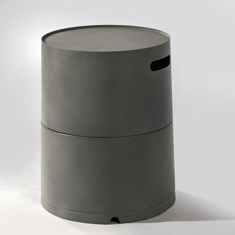 Steel Propane Tank Cover Round Tank Holder Hide-Away Side Table