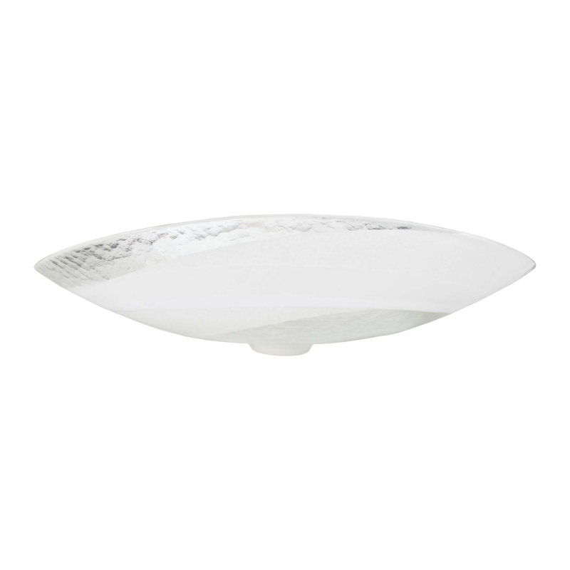Lavabo de salle de bain ovale en verre Murano, Brume de mer