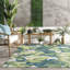Tapis de patio intérieur / extérieur vert feuille tropicale Commer-48659295