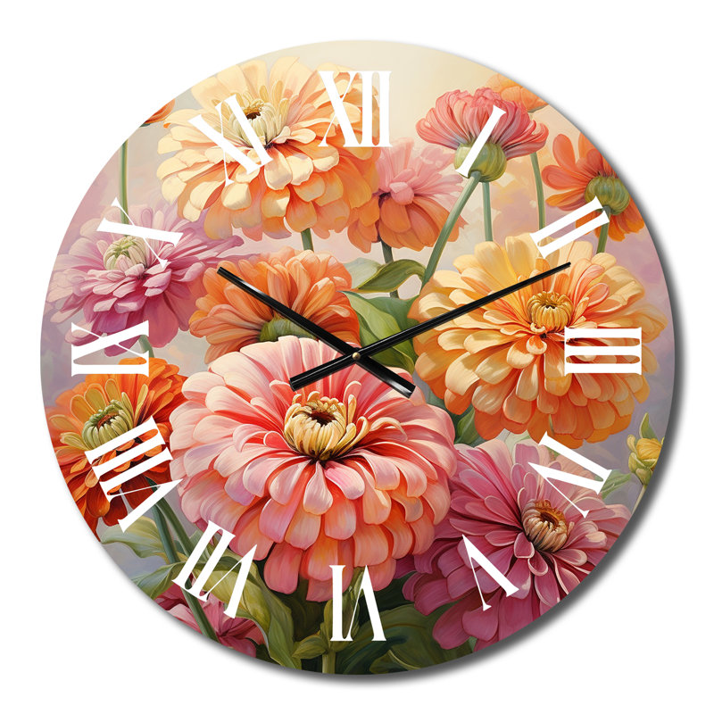 Horloge murale Zinnias, Petit