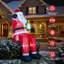 Décoration de Noël gonflable 10,6pi Père Noël assis avec 6 lumières DEL 210D Polyester 12V 1500mA