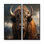 Buffalo Portrait - ensemble de 2 reproductions d'art sur toile de bison, animaux bruns